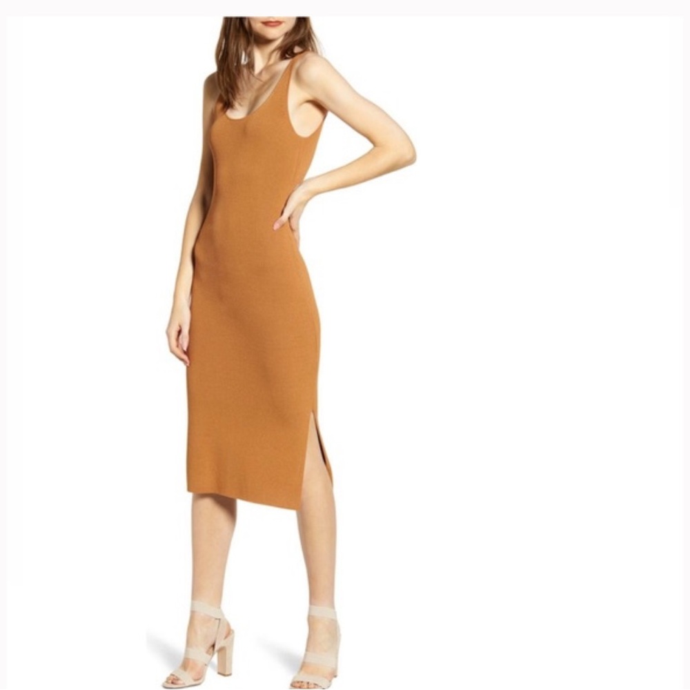Leith Tan Midi Dress